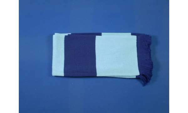 Sky Blue and Navy Bar Scarf